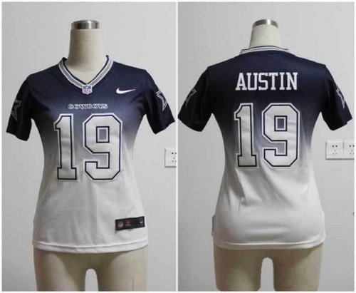 Women NEW Dallas Cowboys 19 Miles Austin Blue White Drift Fashion II Jerseys Women NEW Dallas Cowboys 19 Miles Austin Blue White Drift Fashion II Jerseys