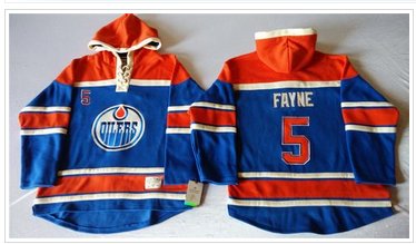 Edmonton Oilers #5 Mark Fayne Light Blue Sawyer Hooded Sweatshirt Stitched NHL Jersey Edmonton Oilers #5 Mark Fayne Light Blue Sawyer Hooded Sweatshirt Stitched NHL Jersey