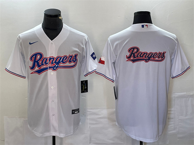 Men's Texas Rangers White Team Big Logo With Patch Cool Base Stitched Baseball Jersey Men's Texas Rangers White Team Big Logo With Patch Cool Base Stitched Baseball Jersey