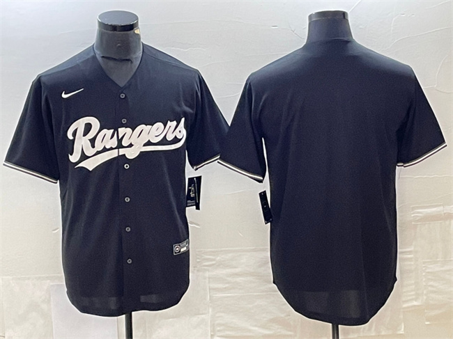 Men's Texas Rangers Blank Black Cool Base Stitched Baseball Jersey Men's Texas Rangers Blank Black Cool Base Stitched Baseball Jersey