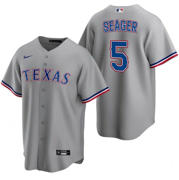 Men's Texas Rangers #5 Corey Seager Grey Cool Base Stitched Baseball Jersey Men's Texas Rangers #5 Corey Seager Grey Cool Base Stitched Baseball Jersey