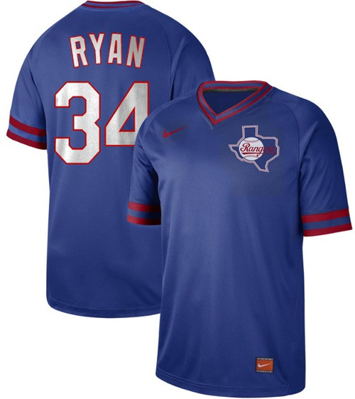 Rangers #34 Nolan Ryan Royal Authentic Cooperstown Collection Stitched Baseball Jersey Rangers #34 Nolan Ryan Royal Authentic Cooperstown Collection Stitched Baseball Jersey