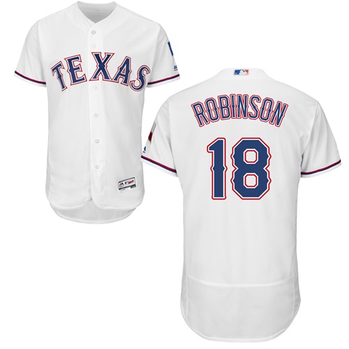 Rangers #18 Drew Robinson White Flexbase Authentic Collection Stitched Baseball Jersey Rangers #18 Drew Robinson White Flexbase Authentic Collection Stitched Baseball Jersey