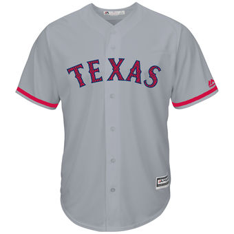 Texas Rangers Majestic Fashion Stars & Stripes Cool Base Jersey - Gray Texas Rangers Majestic Fashion Stars & Stripes Cool Base Jersey - Gray