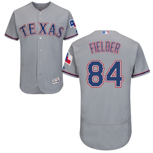 Rangers #84 Prince Fielder Grey Flexbase Authentic Collection Stitched MLB Jersey Rangers #84 Prince Fielder Grey Flexbase Authentic Collection Stitched MLB Jersey