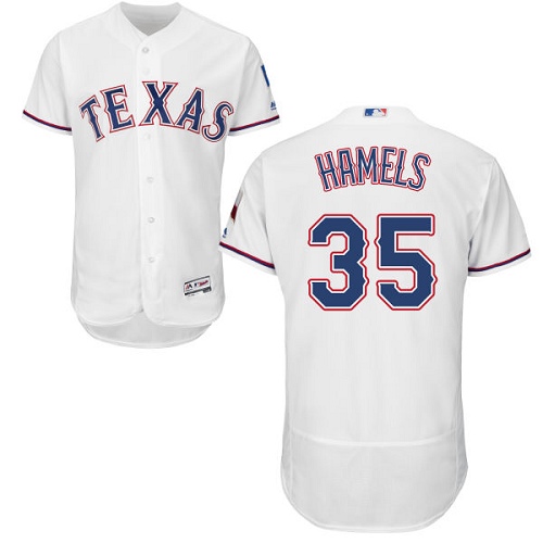 Rangers #35 Cole Hamels White Flexbase Authentic Collection Stitched MLB Jersey Rangers #35 Cole Hamels White Flexbase Authentic Collection Stitched MLB Jersey