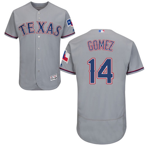 Rangers #14 Carlos Gomez Grey Flexbase Authentic Collection Stitched MLB Jersey Rangers #14 Carlos Gomez Grey Flexbase Authentic Collection Stitched MLB Jersey