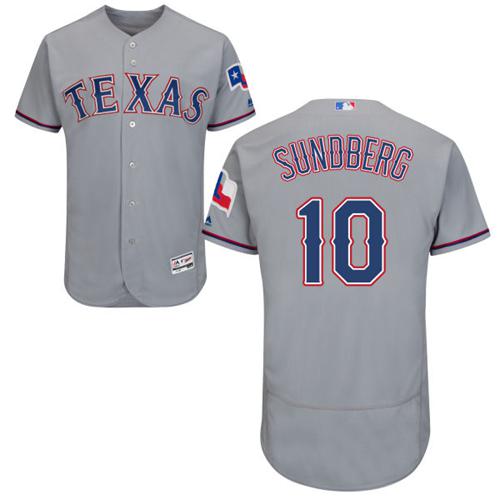 Rangers #10 Jim Sundberg Grey Flexbase Authentic Collection Stitched MLB Jersey Rangers #10 Jim Sundberg Grey Flexbase Authentic Collection Stitched MLB Jersey