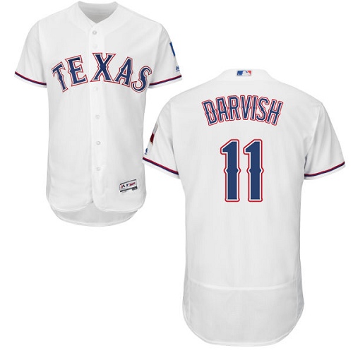 Rangers #11 Yu Darvish White Flexbase Authentic Collection Stitched MLB Jersey Rangers #11 Yu Darvish White Flexbase Authentic Collection Stitched MLB Jersey