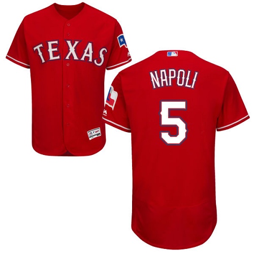 Rangers #5 Mike Napoli Red Flexbase Authentic Collection Stitched MLB Jersey Rangers #5 Mike Napoli Red Flexbase Authentic Collection Stitched MLB Jersey