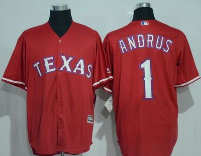 Rangers #1 Elvis Andrus Red New Cool Base Stitched MLB Jersey Rangers #1 Elvis Andrus Red New Cool Base Stitched MLB Jersey