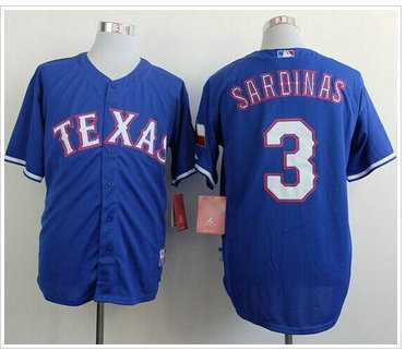 Texas Rangers #3 Luis Sardinas Blue Cool Base Baseball Jersey Texas Rangers #3 Luis Sardinas Blue Cool Base Baseball Jersey