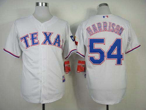 Texas Rangers #54 Matt Harrison White Cool Base Baseball Jersey Texas Rangers #54 Matt Harrison White Cool Base Baseball Jersey