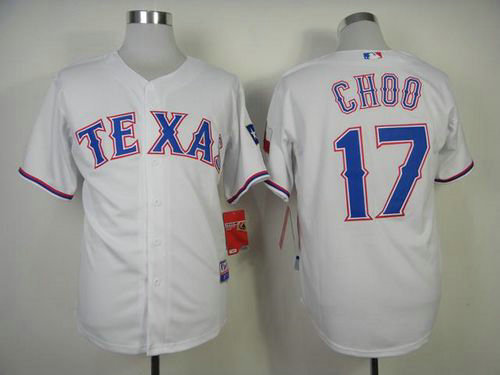 Texas Rangers #17 Shin-Soo Choo White Baseball Jersey Texas Rangers #17 Shin-Soo Choo White Baseball Jersey