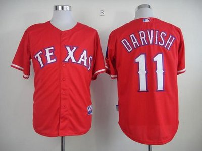 Texas Rangers #11 Yu Darvish Red 40th Anniversary Patch Cool Base Stitched Baseball Jersey Texas Rangers #11 Yu Darvish Red 40th Anniversary Patch Cool Base Stitched Baseball Jersey