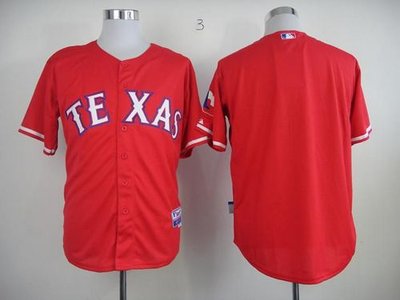 Texas Rangers Red 40th Anniversary Patch Cool Base Stitched Baseball Jersey Texas Rangers Red 40th Anniversary Patch Cool Base Stitched Baseball Jersey