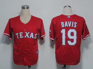 Texas Rangers 19 Davis Red Cool Base Texas Rangers 19 Davis Red Cool Base
