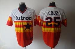 Texas Rangers 25# Cruz white orange jerseys Texas Rangers 25# Cruz white orange jerseys