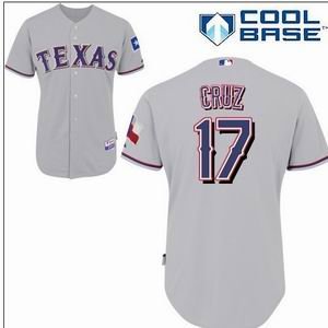 Texas Rangers 17 cruz grey Cool Base Texas Rangers 17 cruz grey Cool Base