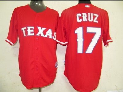 Texas Rangers 17 Cruz Red Jerseys Texas Rangers 17 Cruz Red Jerseys