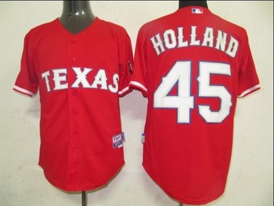 MLB Jerseys Texas Rangers 45 Holland Red MLB Jerseys Texas Rangers 45 Holland Red