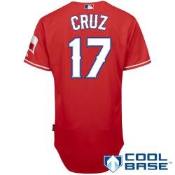 MLB Texas Rangers 17# Nelson Cruz red cool base jerseys MLB Texas Rangers 17# Nelson Cruz red cool base jerseys