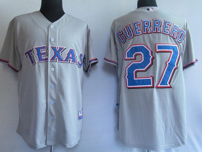 MLB Jerseys Texans 27# Guerrero Grey MLB Jerseys Texans 27# Guerrero Grey
