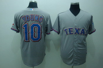 Texas Rangers 10 Michael Young Grey Jerseys Texas Rangers 10 Michael Young Grey Jerseys