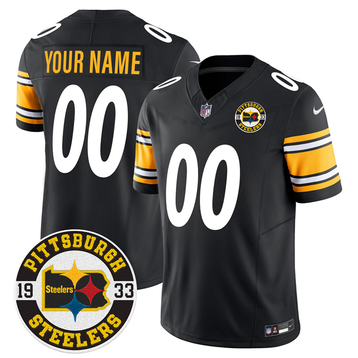 Men’s Pittsburgh Steelers Throwback 1933 Patch black Vapor Limited All Stitched Jersey 1 Men’s Pittsburgh Steelers Throwback 1933 Patch black Vapor Limited All Stitched Jersey 1
