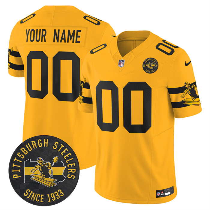 Men’s Pittsburgh Steelers Throwback 1933 Patch yellow Vapor Limited All Stitched Jersey Men’s Pittsburgh Steelers Throwback 1933 Patch yellow Vapor Limited All Stitched Jersey