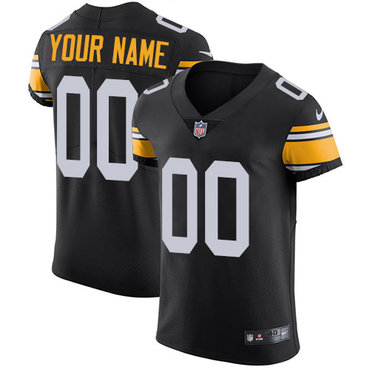 Men's NFL Pittsburgh Steelers Vapor Untouchable Customized Elite Black Alternate Jersey Men's NFL Pittsburgh Steelers Vapor Untouchable Customized Elite Black Alternate Jersey