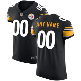 Men's Pittsburgh Steelers Nike Black Vapor Untouchable Custom Elite Jersey Men's Pittsburgh Steelers Nike Black Vapor Untouchable Custom Elite Jersey