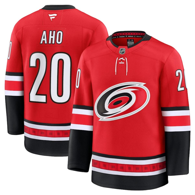 Men's Carolina Hurricanes #20 Sebastian Aho Red 2024-25 Alternate Stitched Hockey Jersey Men's Carolina Hurricanes #20 Sebastian Aho Red 2024-25 Alternate Stitched Hockey Jersey
