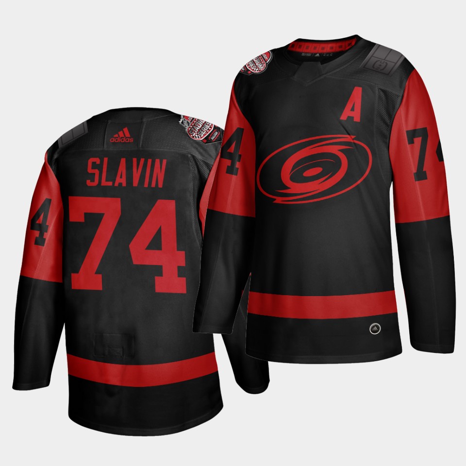 Carolina Hurricanes #74 Jaccob Slavin Black Men's 2021 Stadium Series Outdoor Game Jersey Carolina Hurricanes #74 Jaccob Slavin Black Men's 2021 Stadium Series Outdoor Game Jersey