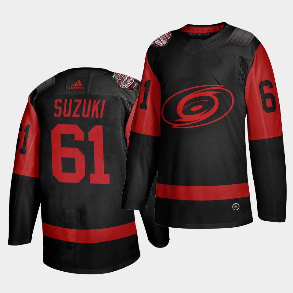 Carolina Hurricanes #61 Ryan Suzuki Black Men's 2021 Stadium Series Outdoor Game Jersey Carolina Hurricanes #61 Ryan Suzuki Black Men's 2021 Stadium Series Outdoor Game Jersey