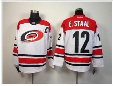 Carolina Hurricanes #12 Eric Staal White Home NHL Jersey