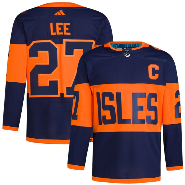 Men's New York Islanders #27 Anders Lee Navy 2024 Stadium Series Stitched Jersey Men's New York Islanders #27 Anders Lee Navy 2024 Stadium Series Stitched Jersey