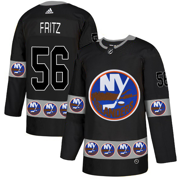 Islanders 56 Tanner Fritz Black Team Logos Fashion Adidas Jersey Islanders 56 Tanner Fritz Black Team Logos Fashion Adidas Jersey
