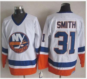 New York Islanders #31 Billy Smith White CCM Throwback Stitched NHL Jersey New York Islanders #31 Billy Smith White CCM Throwback Stitched NHL Jersey