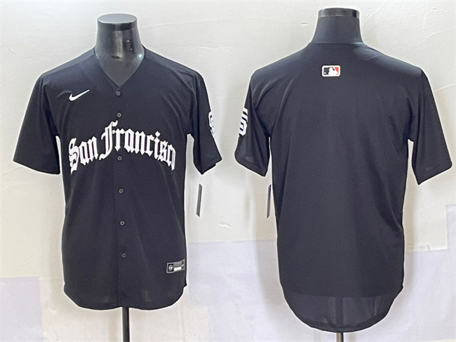 Men's San Francisco Giants Blank Black 'Gothic Fog Edition' Vapor Premier Limited Stitched Baseball Jersey Men's San Francisco Giants Blank Black 'Gothic Fog Edition' Vapor Premier Limited Stitched Baseball Jersey