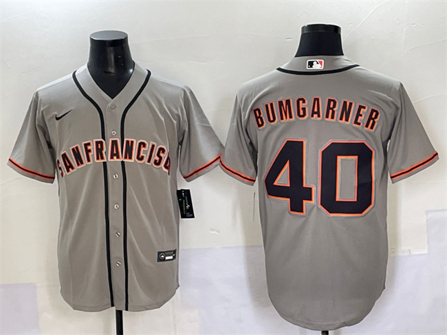 Men's San Francisco Giants #40 Madison Bumgarner Grey Cool Base Stitched Baseball Jersey Men's San Francisco Giants #40 Madison Bumgarner Grey Cool Base Stitched Baseball Jersey
