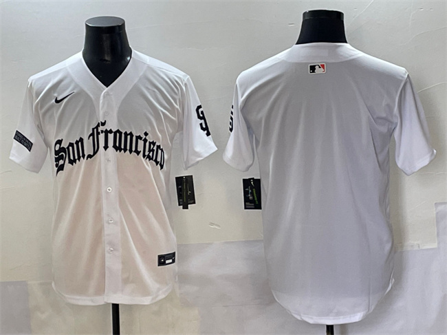 Men's San Francisco Giants Blank White 'Gothic Fog Edition' Vapor Premier Limited Stitched Baseball Jersey Men's San Francisco Giants Blank White 'Gothic Fog Edition' Vapor Premier Limited Stitched Baseball Jersey