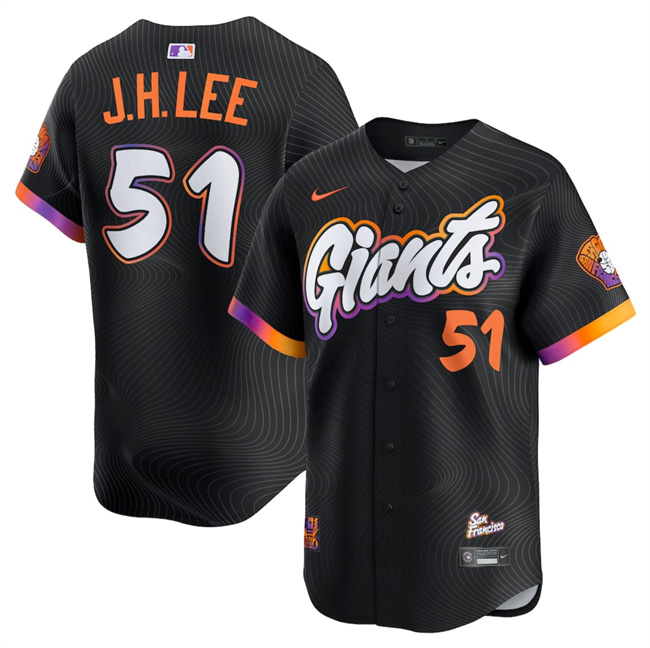 Men's San Francisco Giants ACTIVE PLAYER Custom Anthracite 2025 City Connect Limited Stitched Baseball Jersey Men's San Francisco Giants ACTIVE PLAYER Custom Anthracite 2025 City Connect Limited Stitched Baseball Jersey