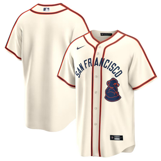 Men's San Francisco Giants Blank Cream 2024 Rickwood Classic Stitched Baseball Jersey Men's San Francisco Giants Blank Cream 2024 Rickwood Classic Stitched Baseball Jersey
