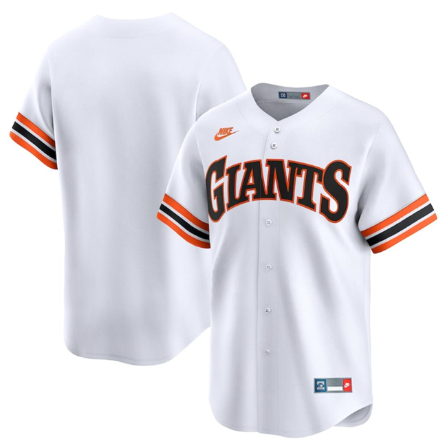 Men's San Francisco Giants Blank White Cooperstown Collection Limited Stitched Baseball Jersey Men's San Francisco Giants Blank White Cooperstown Collection Limited Stitched Baseball Jersey