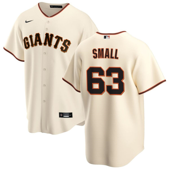 Men's San Francisco Giants #63 Ethan Small Cream Cool Base Stitched Baseball Jersey Men's San Francisco Giants #63 Ethan Small Cream Cool Base Stitched Baseball Jersey
