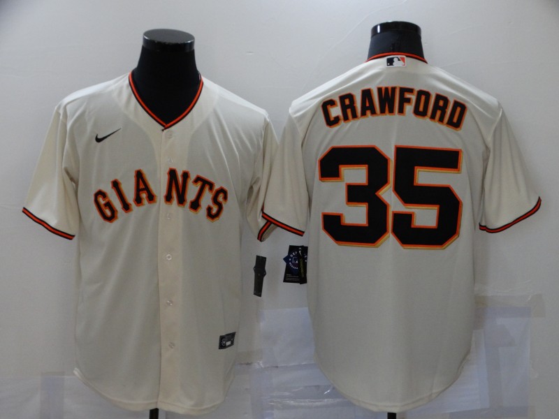 Men's San Francisco Giants #35 Brandon Crawford Cream Stitched MLB Cool Base Nike Jersey Men's San Francisco Giants #35 Brandon Crawford Cream Stitched MLB Cool Base Nike Jersey