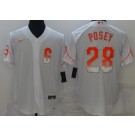 Men's San Francisco Giants #28 Buster Posey White 2021 City Connect Stitched MLB Flex Base Nike Jersey Men's San Francisco Giants #28 Buster Posey White 2021 City Connect Stitched MLB Flex Base Nike Jersey