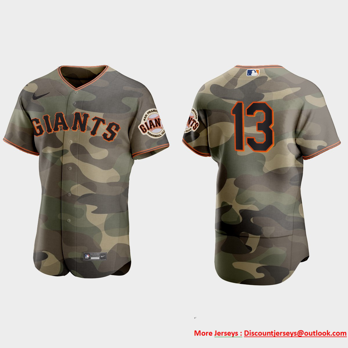 San Francisco Giants #13 Austin Slater Men's Nike 2021 Armed Forces Day Authentic MLB Jersey -Camo San Francisco Giants #13 Austin Slater Men's Nike 2021 Armed Forces Day Authentic MLB Jersey -Camo