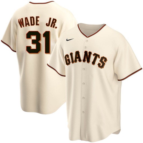 Men's San Francisco Giants 31 LaMonte Wade Jr Cream 2021 Replica Home Jersey Men's San Francisco Giants 31 LaMonte Wade Jr Cream 2021 Replica Home Jersey
